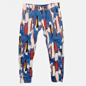 SHEIN Multicolor Abstract Skinny Jeans